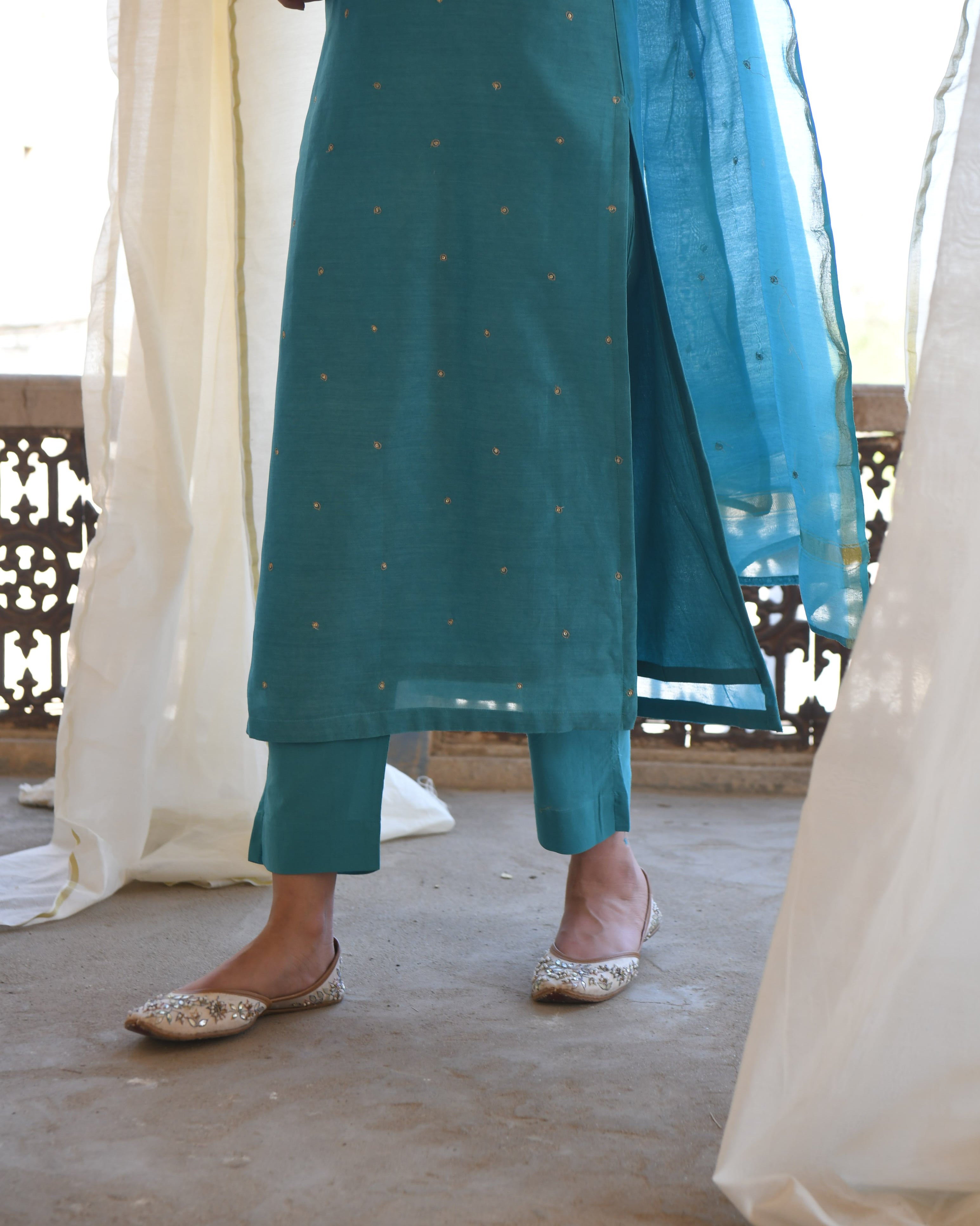 FIROZI BAMBOO CHANDERI KURTA SET