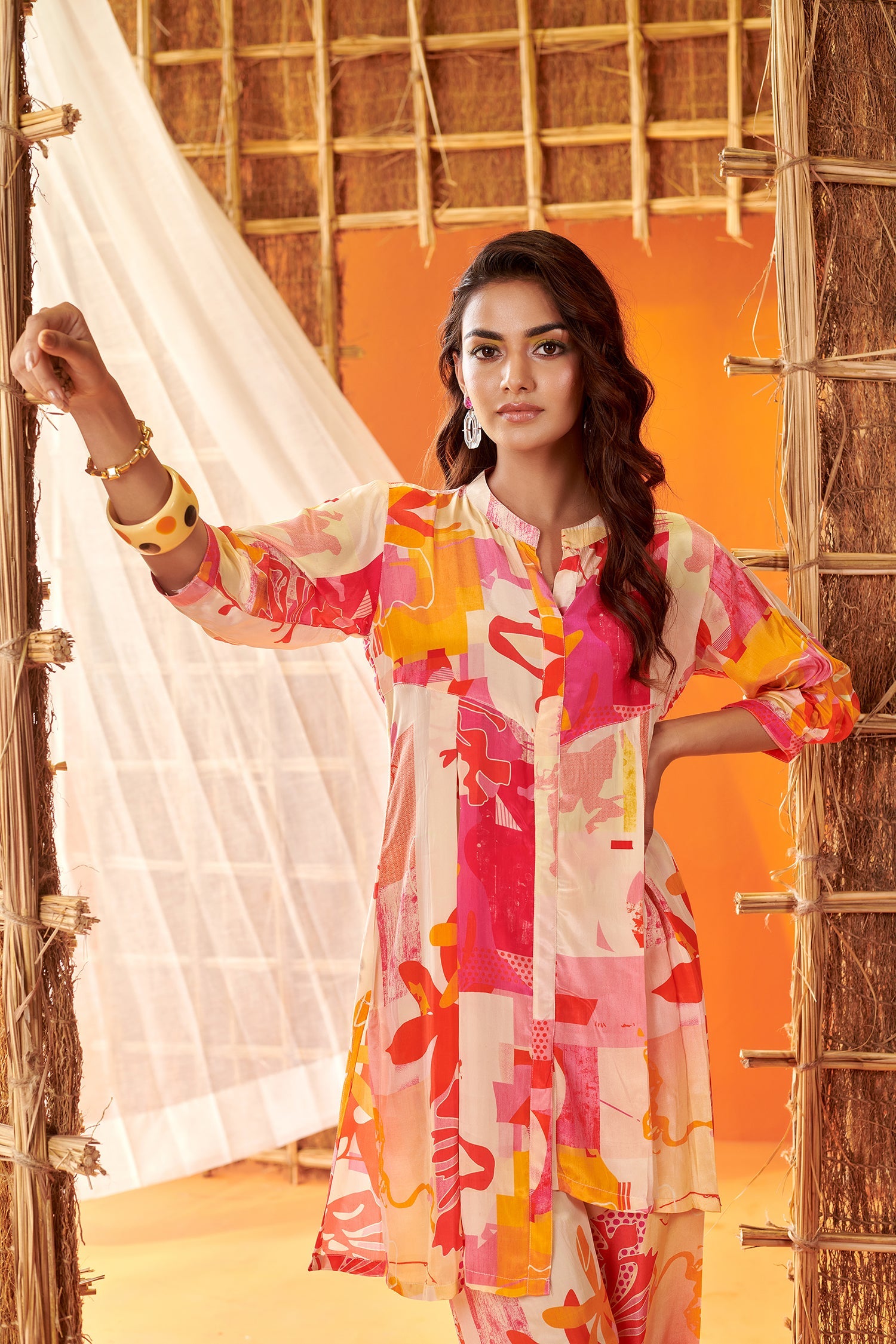 Multicolor Abstract Printed Co-ord Set