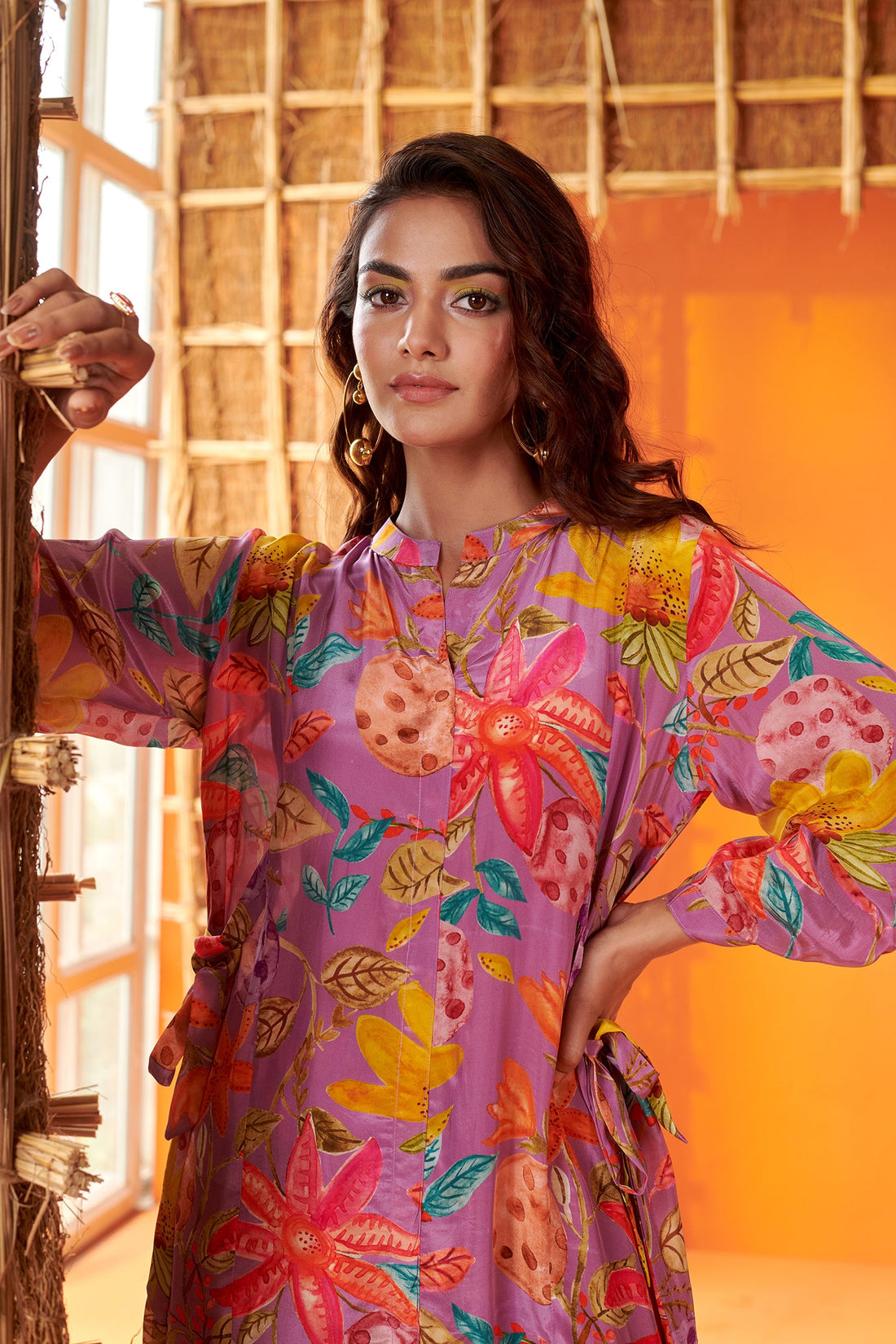High Low Floral  Print Co-ord Set