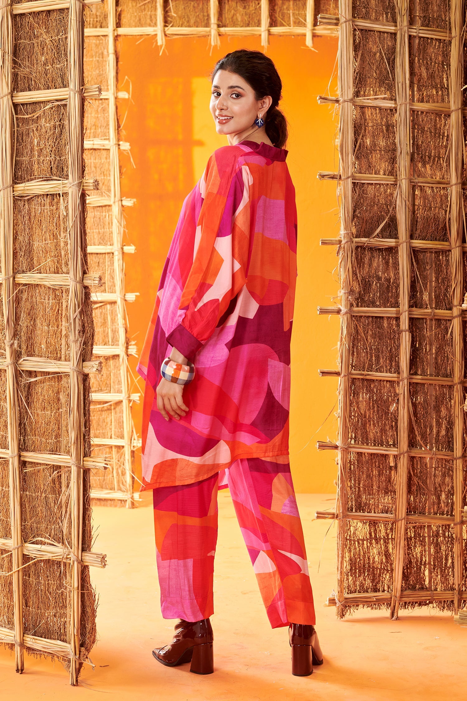 Multicolor print co-ord set