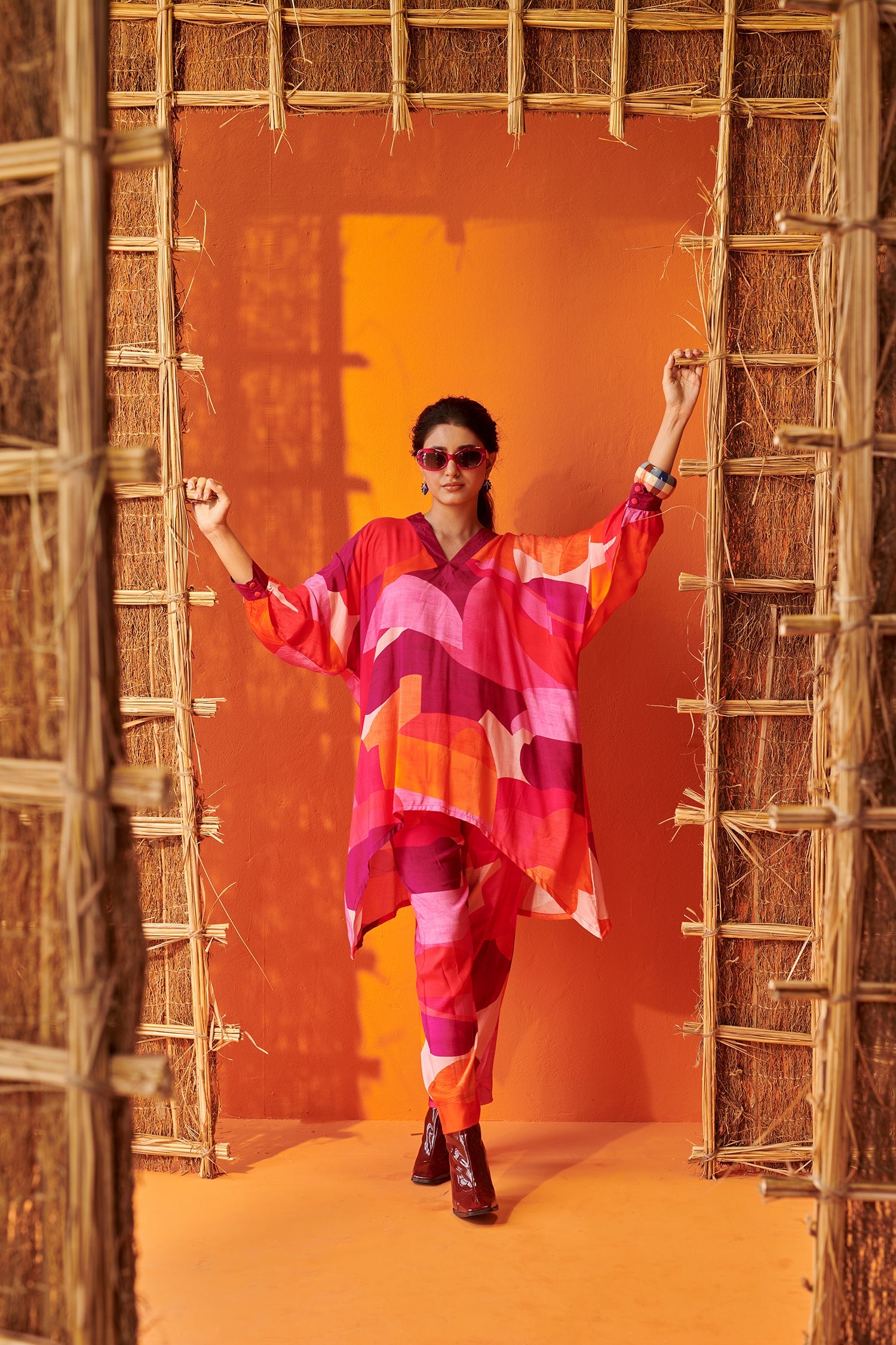 Multicolor print co-ord set