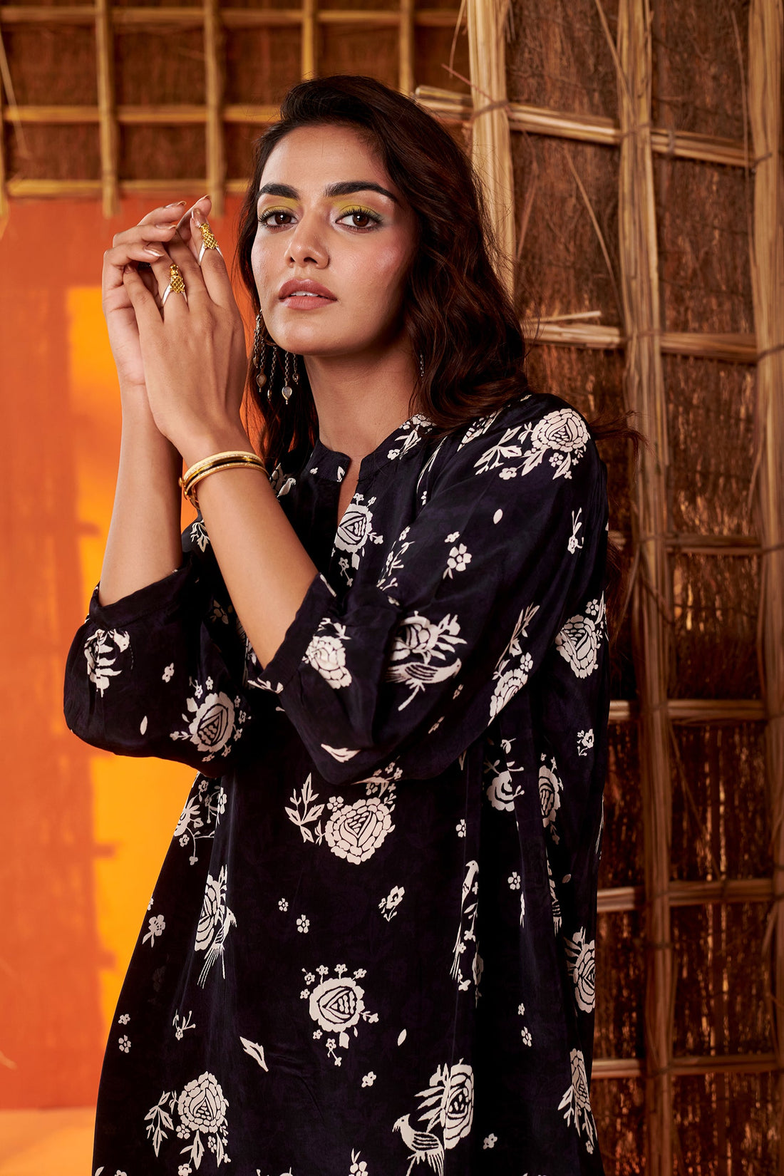 Yin-yang floral print co-ord set