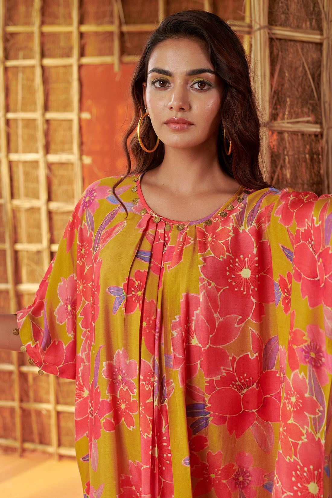 Green Kaftan Style Co-ord Set