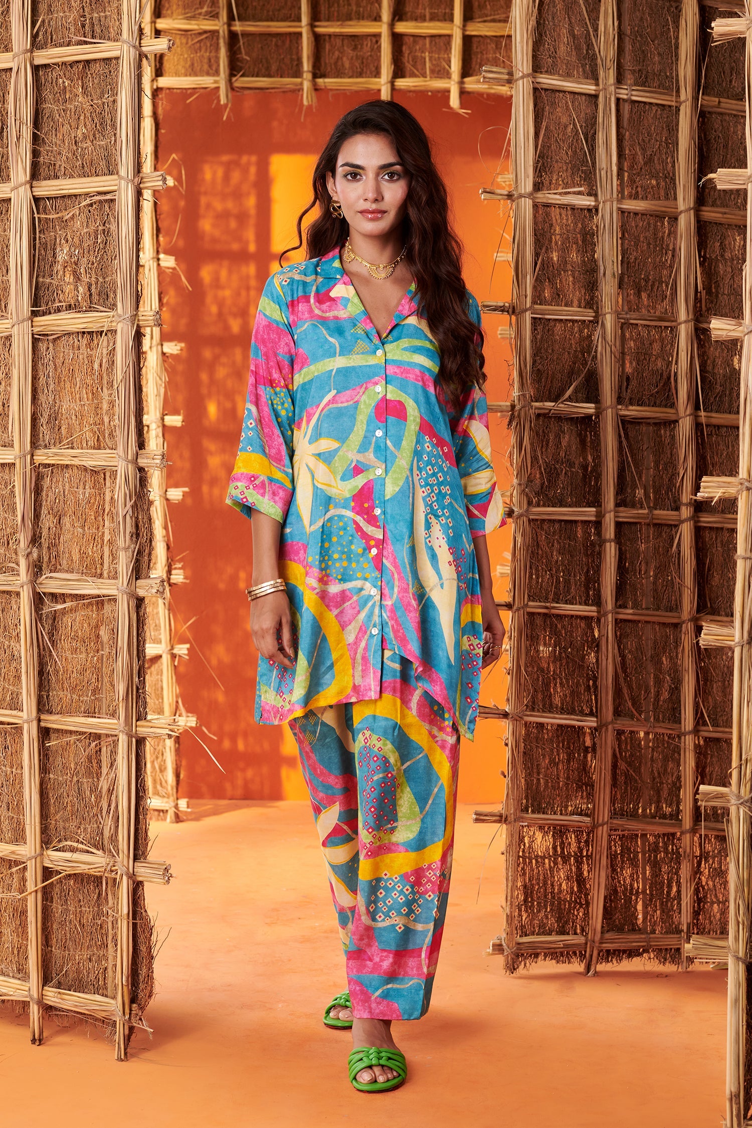 Blue Printed Co-ord Set