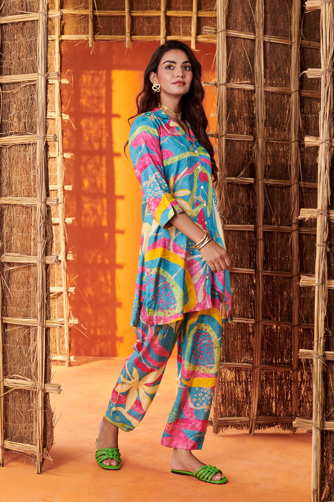 Blue Printed Co-ord Set