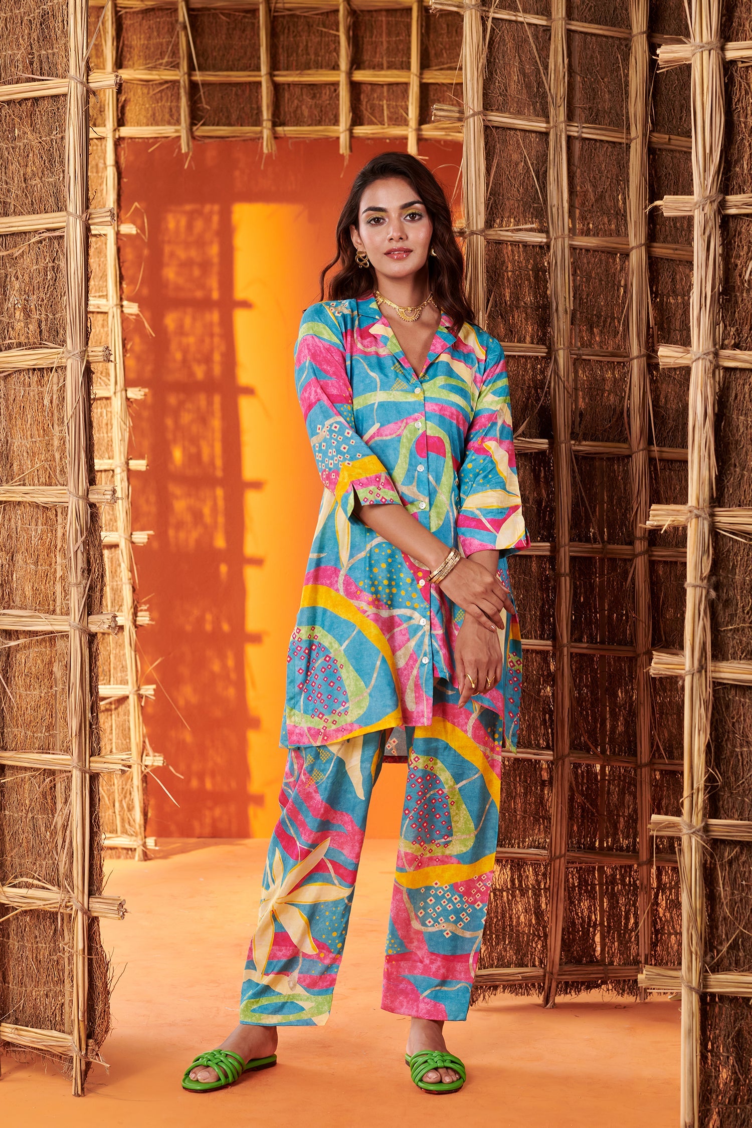 Blue Printed Co-ord Set