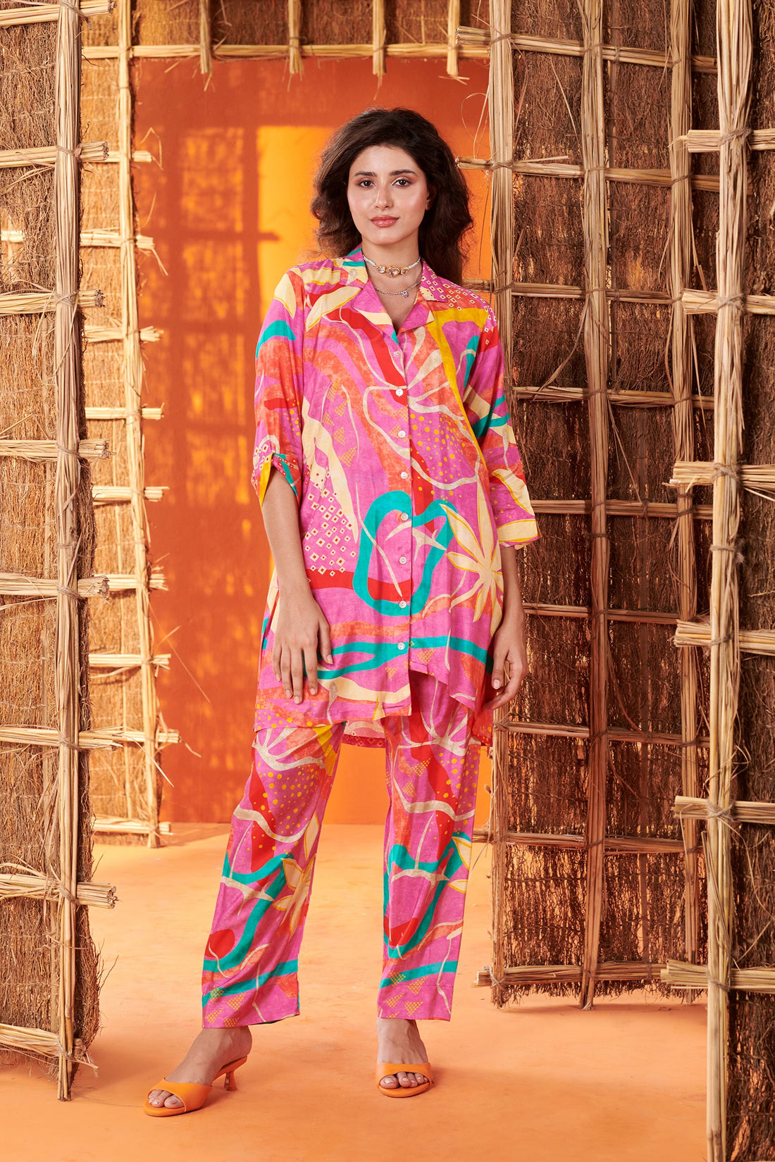 Purple Printed Co-ord Set