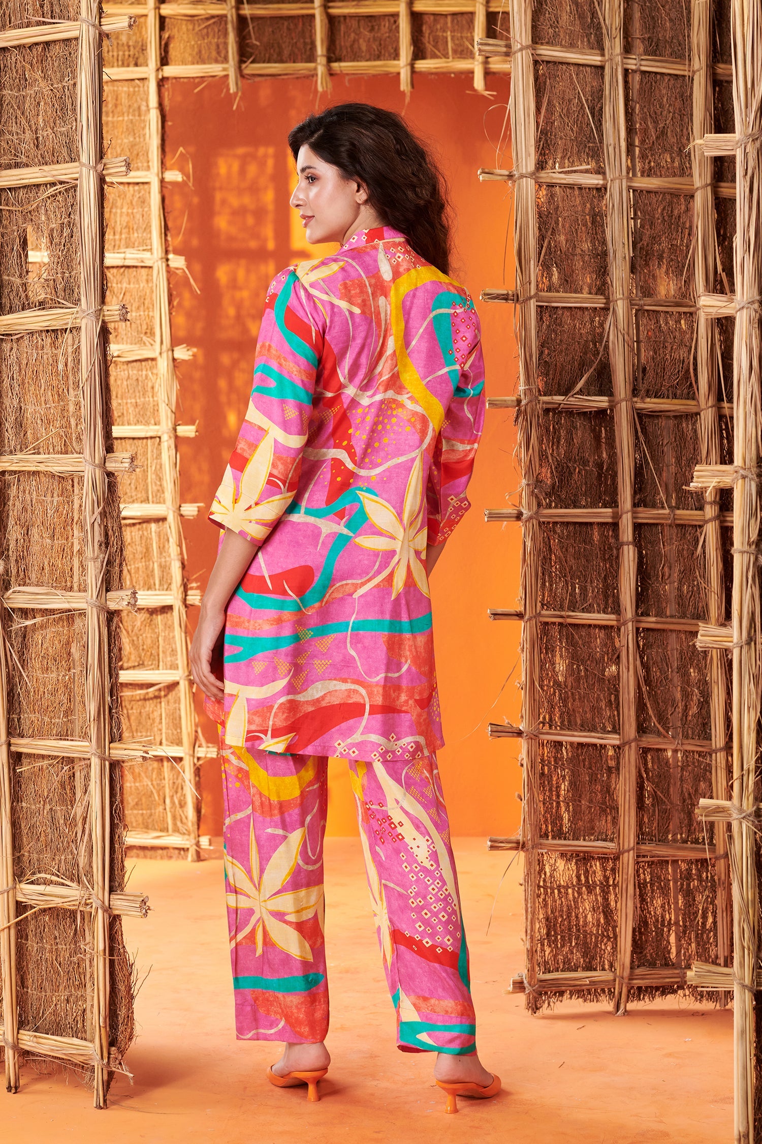 Purple Printed Co-ord Set