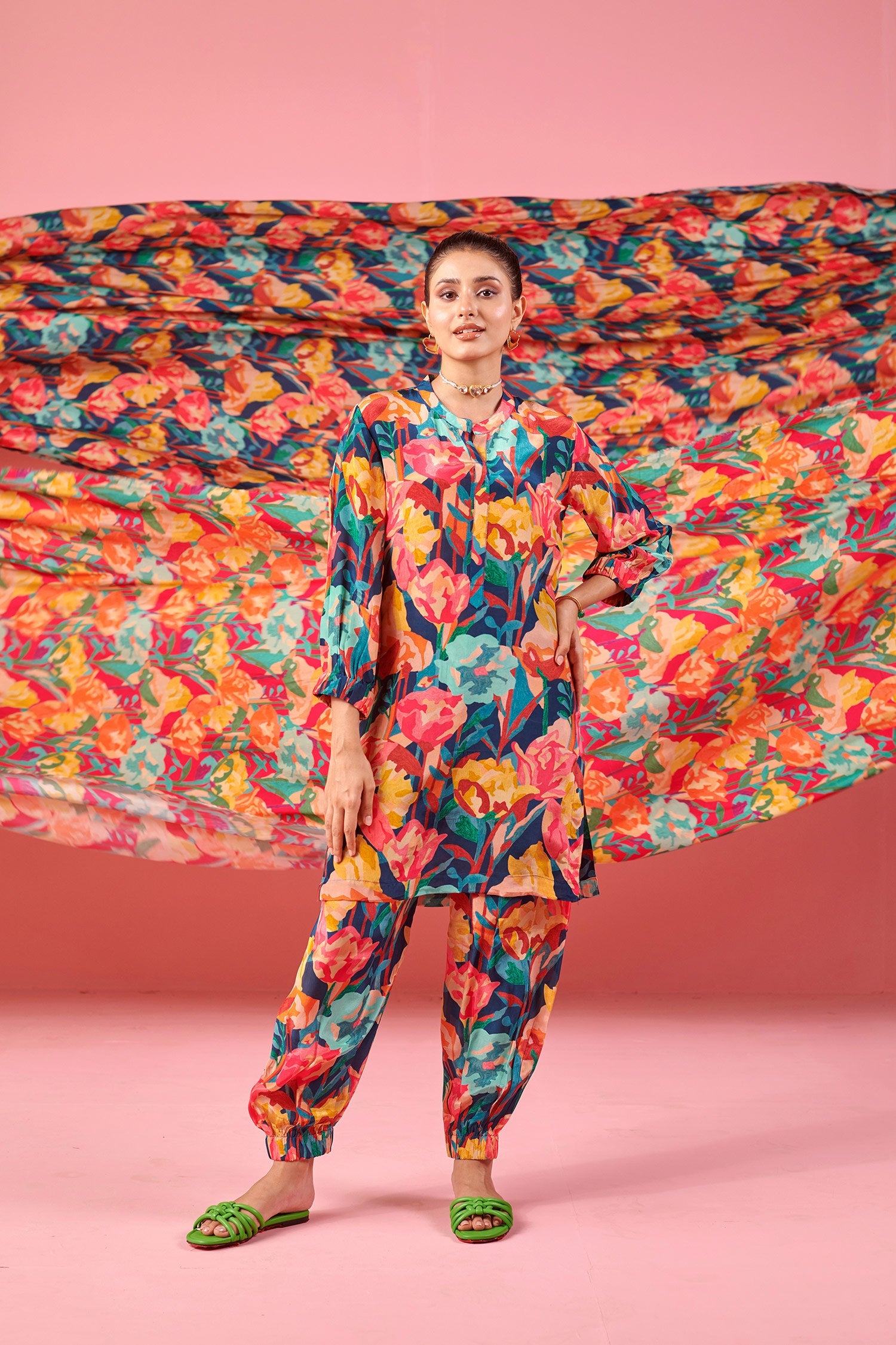 Multicolor printed Co-ord set