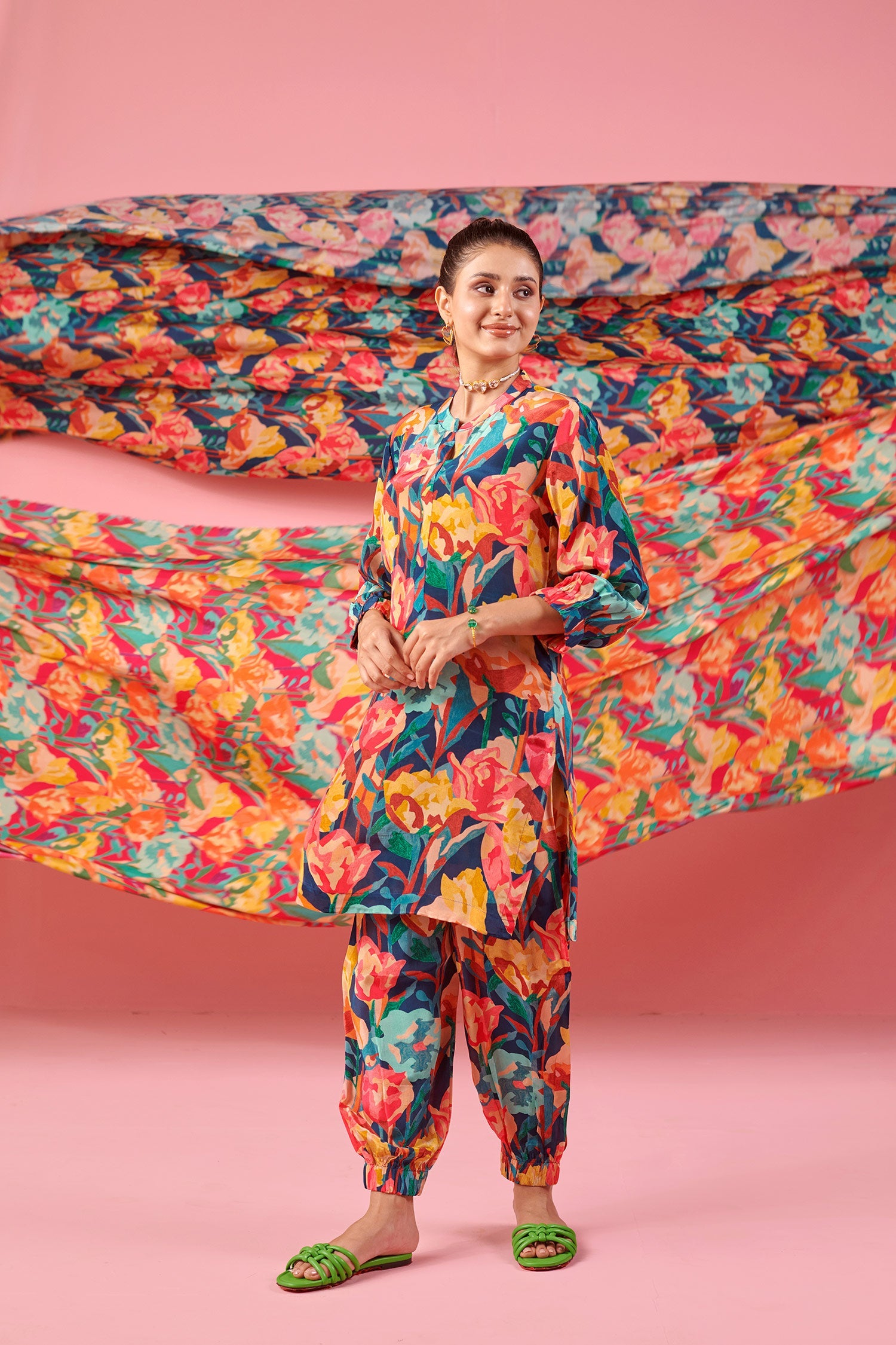 Multicolor printed Co-ord set
