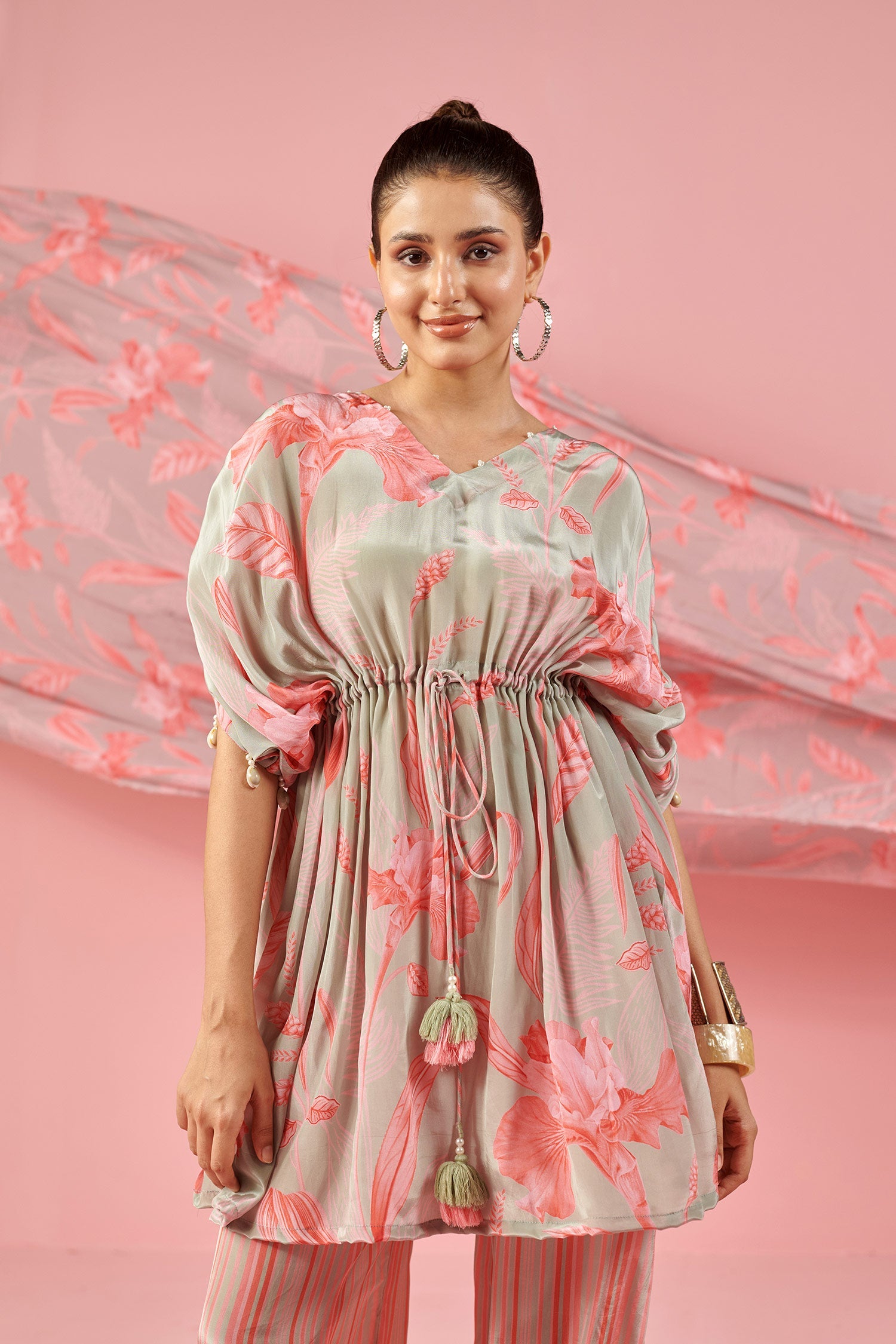 Mint green floral Printed Co-ord Set