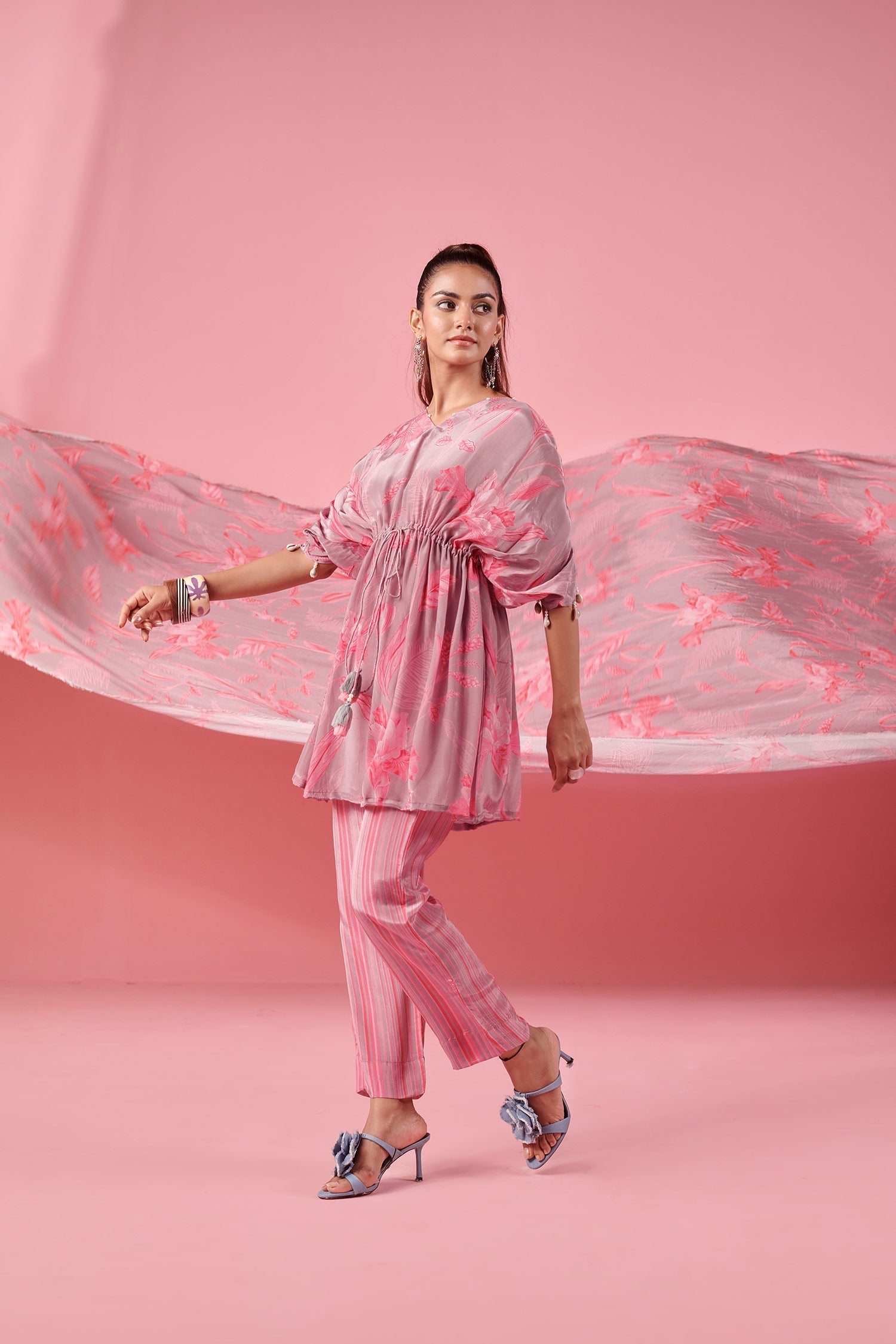 Mauve pink floral print Co-ord set
