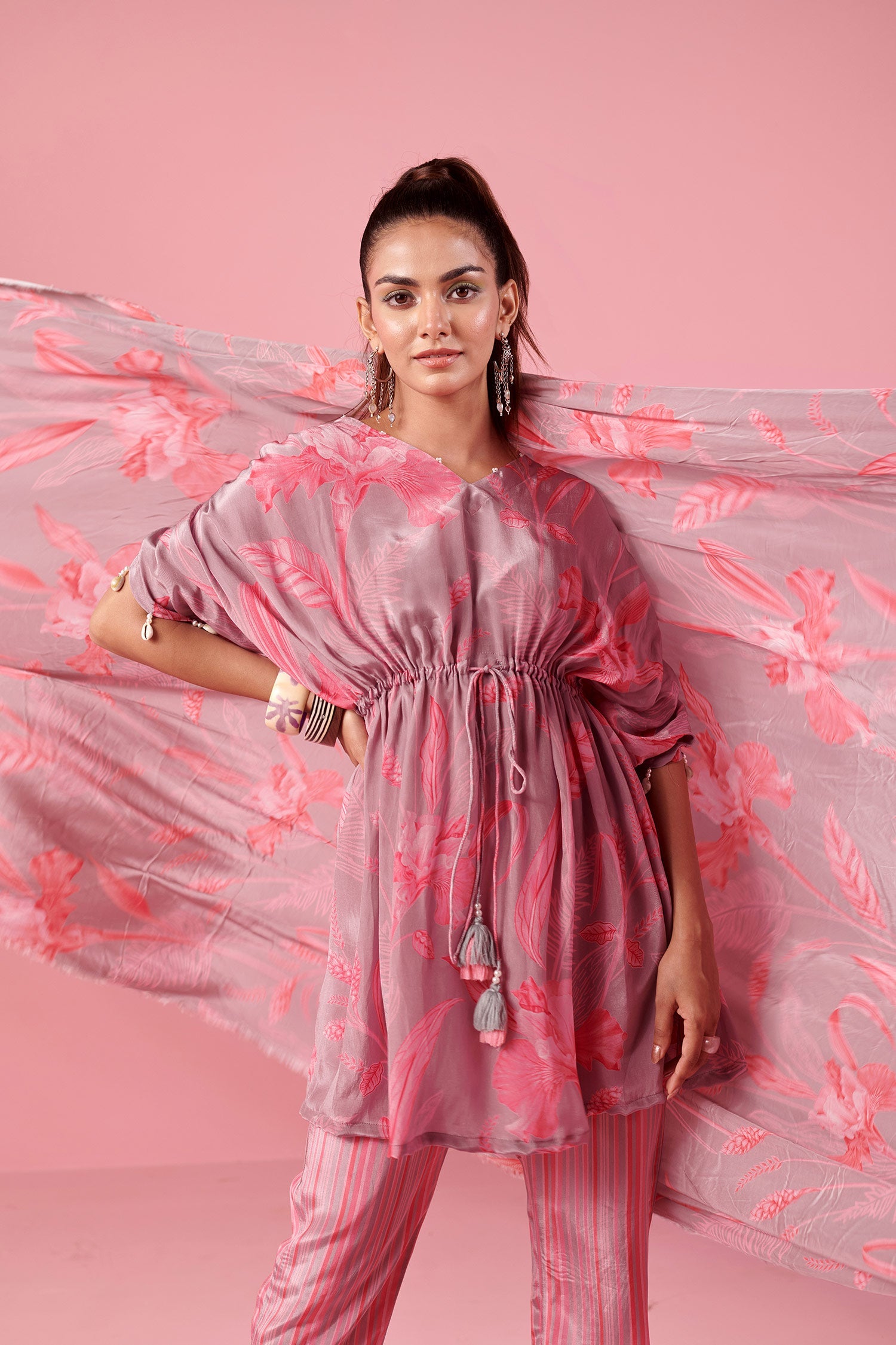 Mauve pink floral print Co-ord set