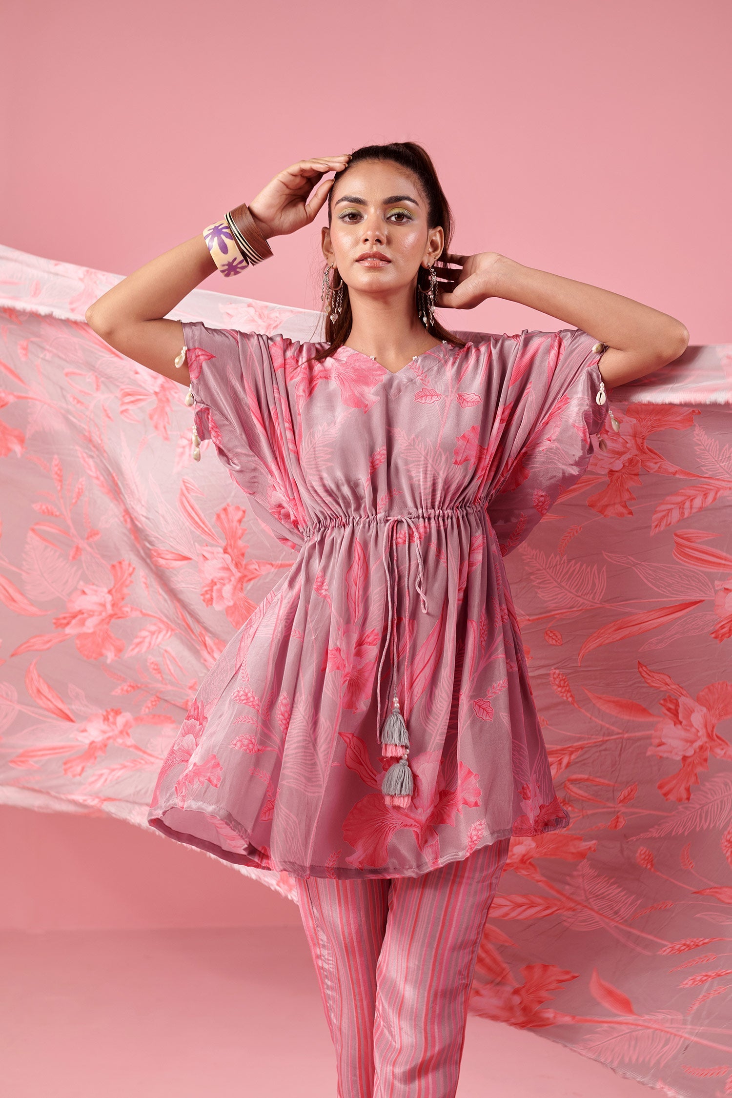 Mauve pink floral print Co-ord set