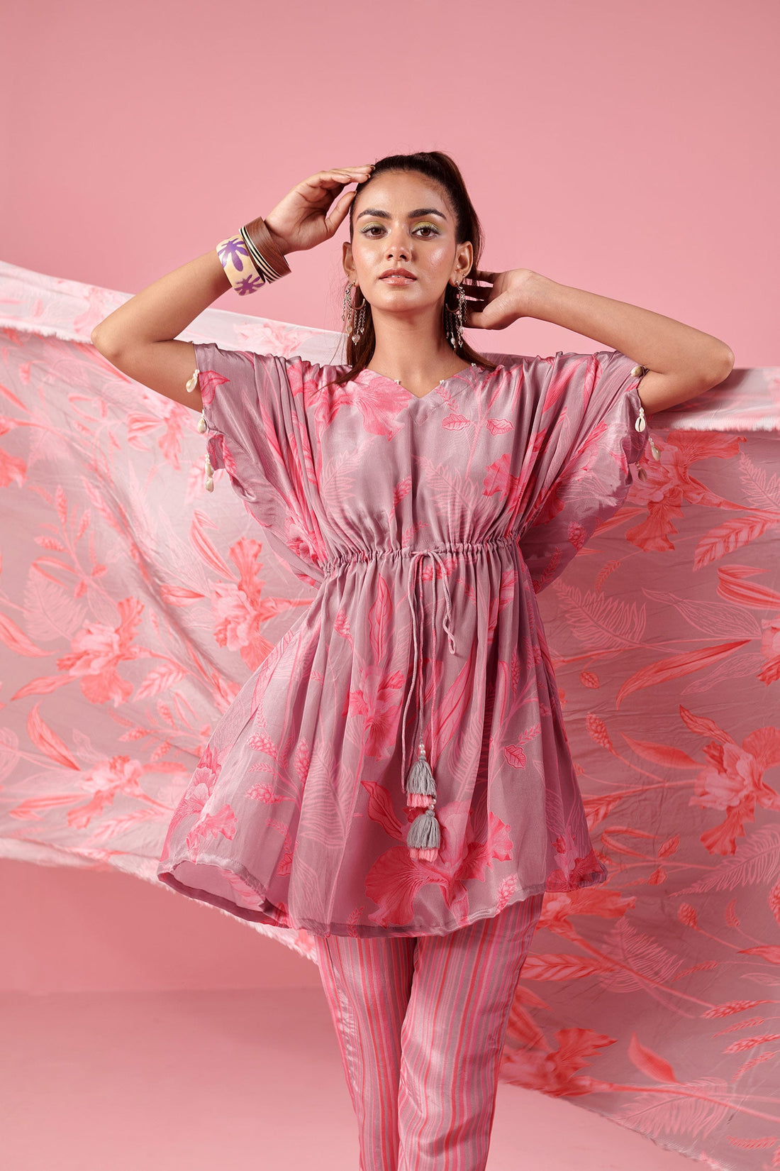 Mauve pink floral print Co-ord set