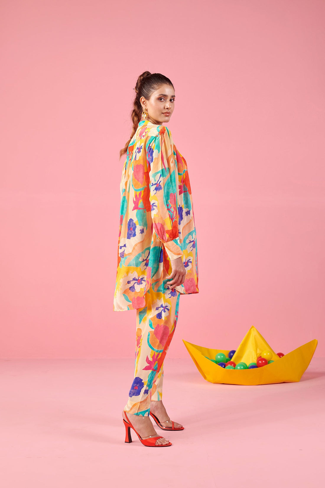 Multicolor Abstract Print Co-ord set