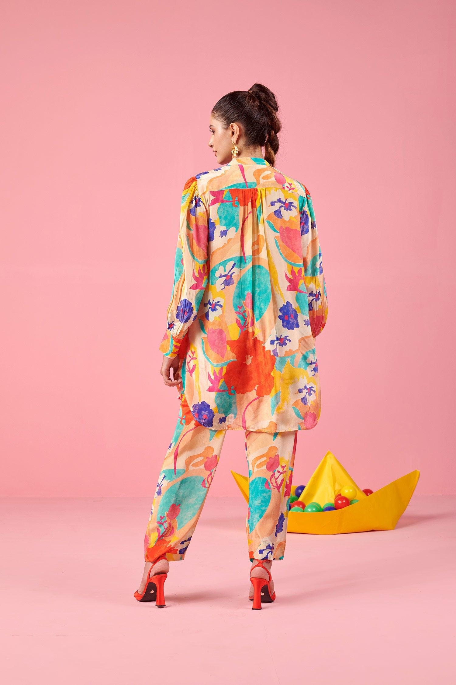 Multicolor Abstract Print Co-ord set