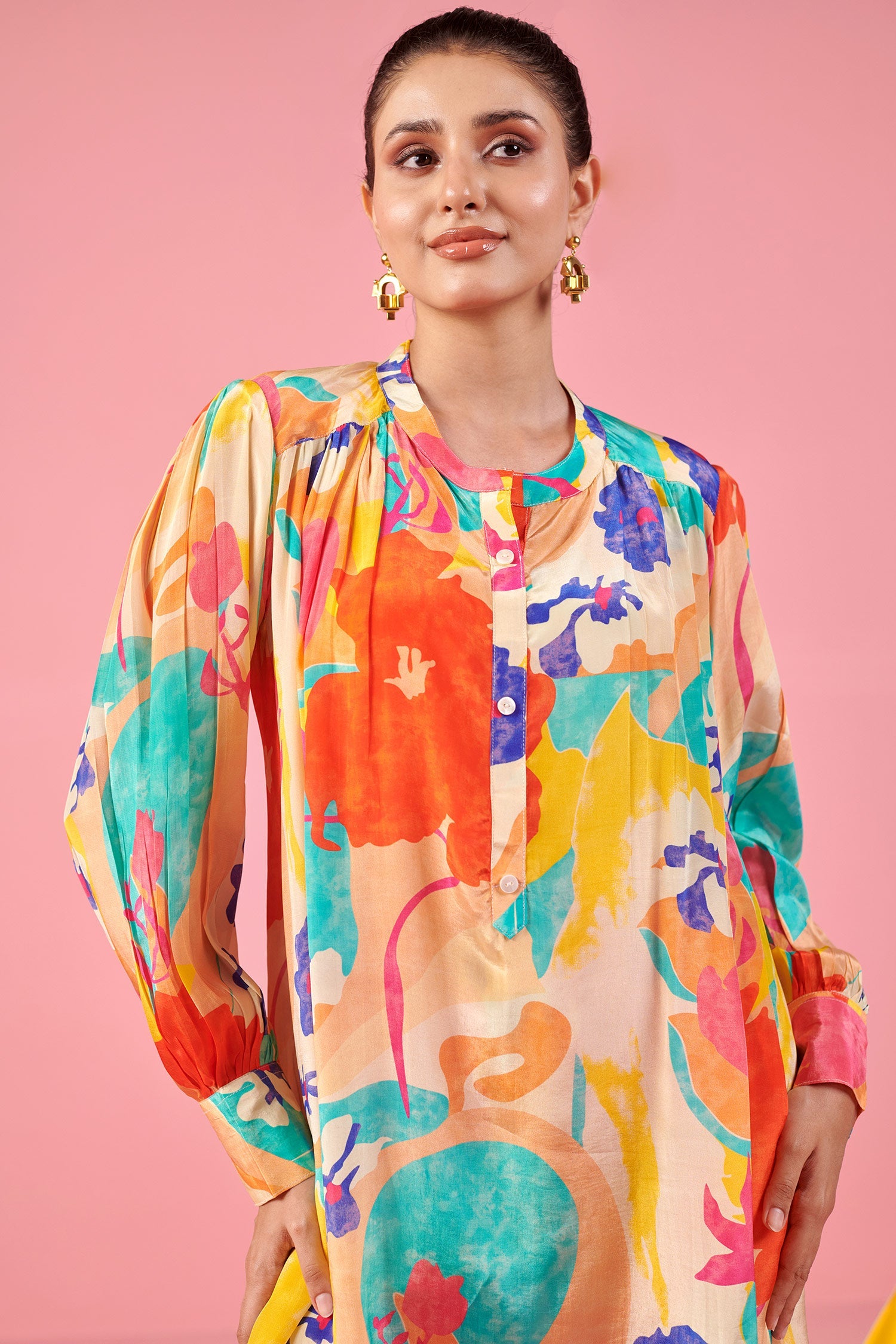 Multicolor Abstract Print Co-ord set