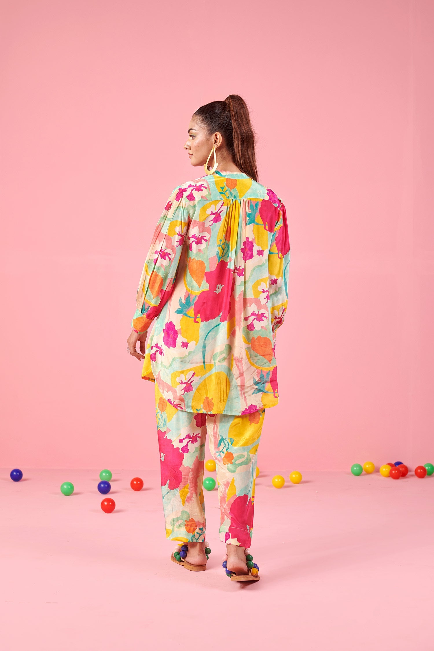 Multicolor Abstract Print Co-ord set