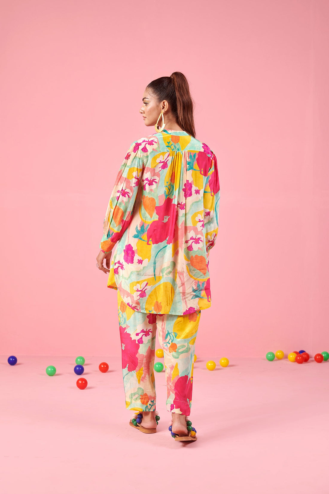Multicolor Abstract Print Co-ord set