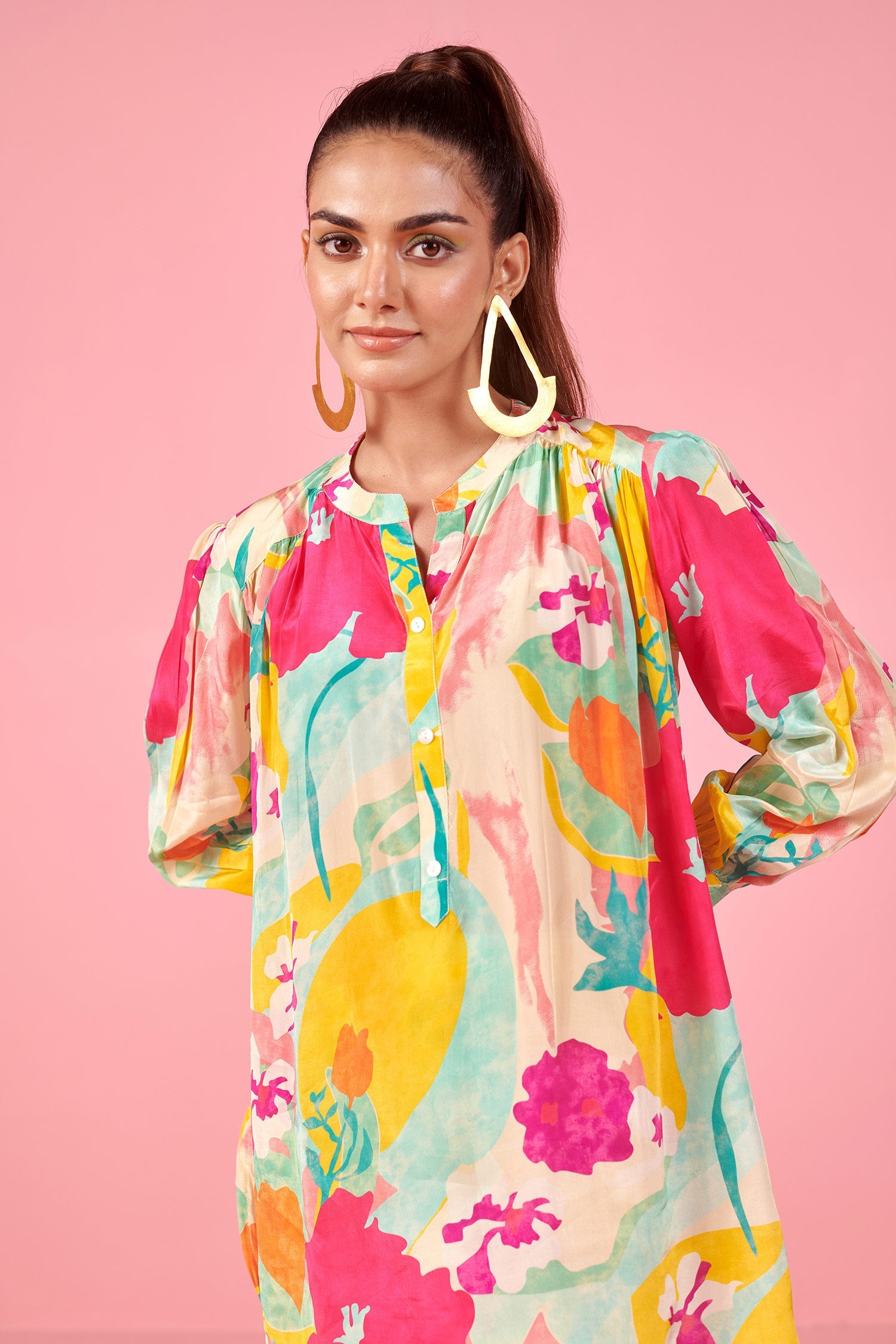 Multicolor Abstract Print Co-ord set