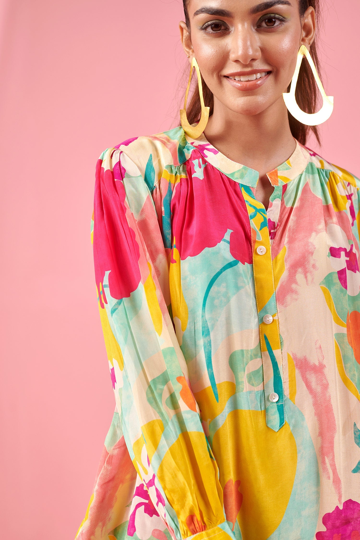 Multicolor Abstract Print Co-ord set