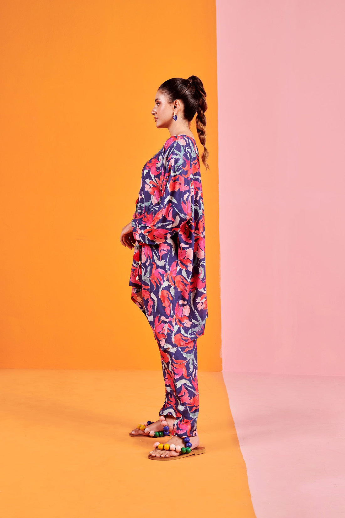 Blue Printed Muslin Co-ord set
