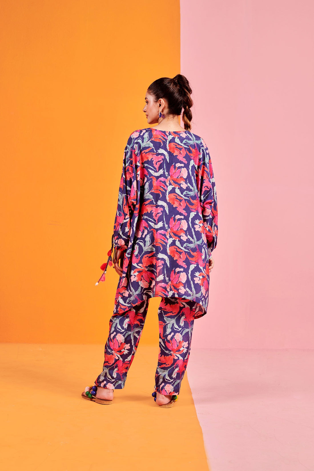 Blue Printed Muslin Co-ord set