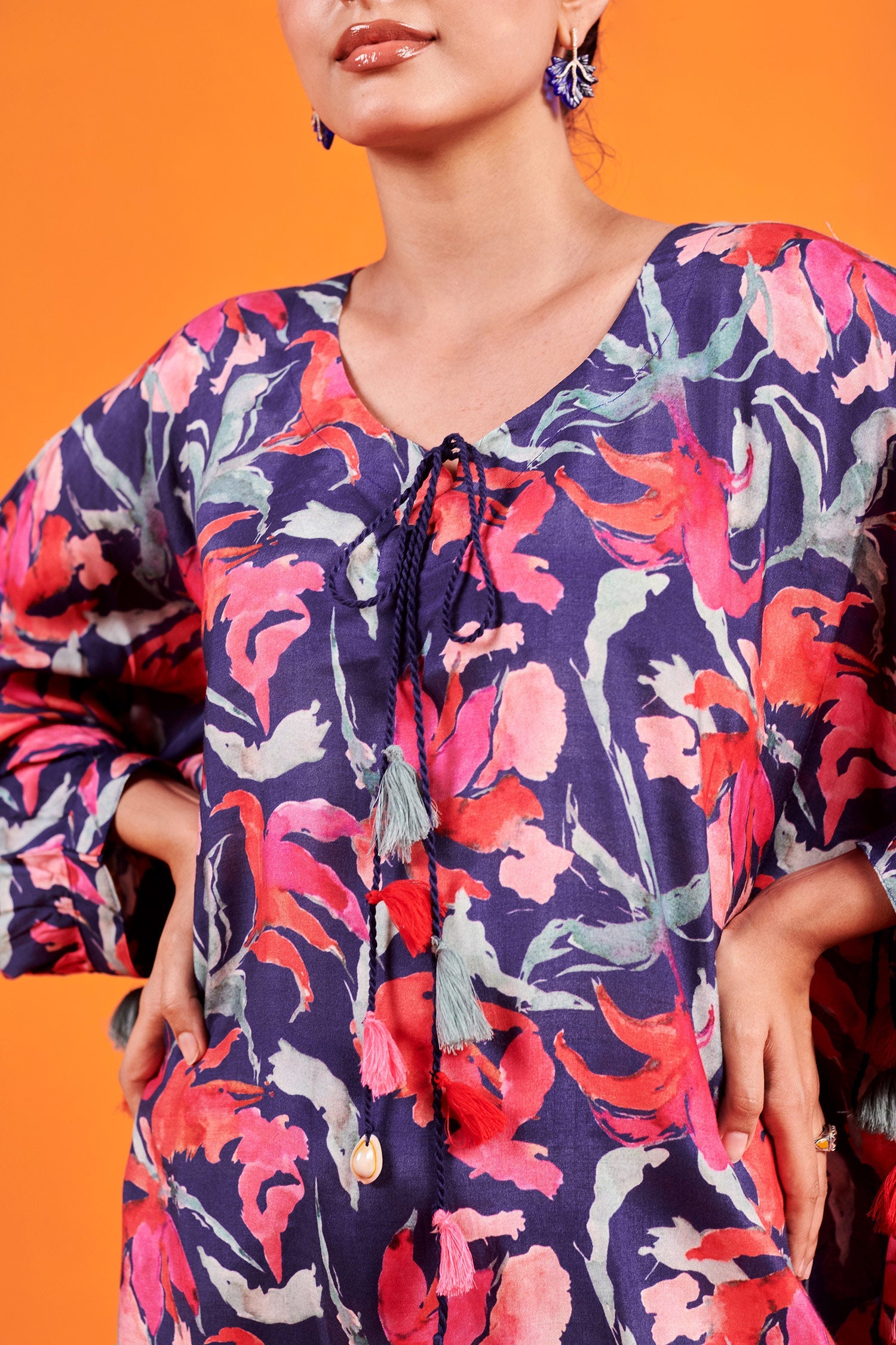 Blue Printed Muslin Co-ord set