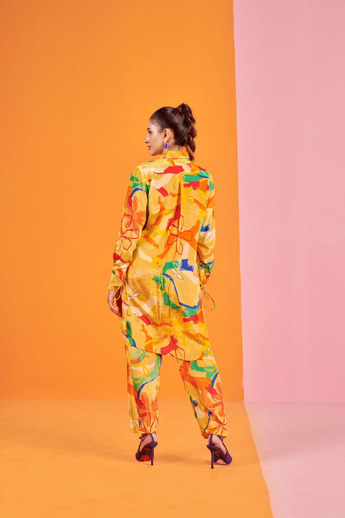 Lime yellow Printed Co-ord set