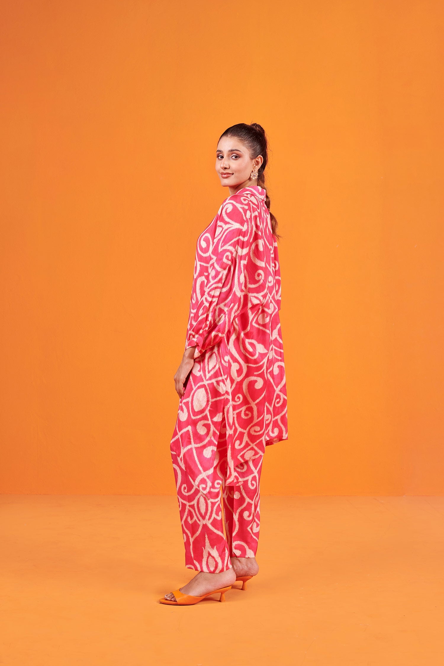 Pink Geometric Printed Co-ord Set