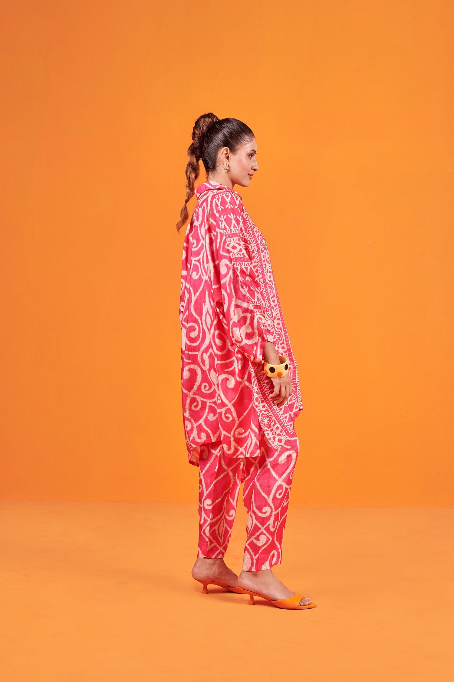 Pink Geometric Printed Co-ord Set