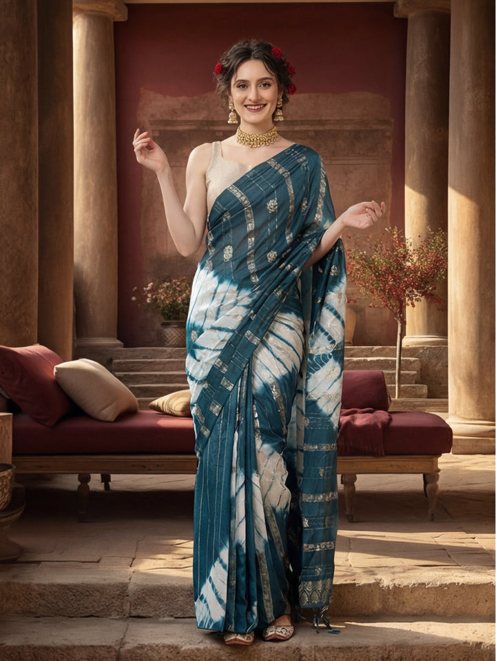 Banarasi Zari Woven Cotton Blend Saree