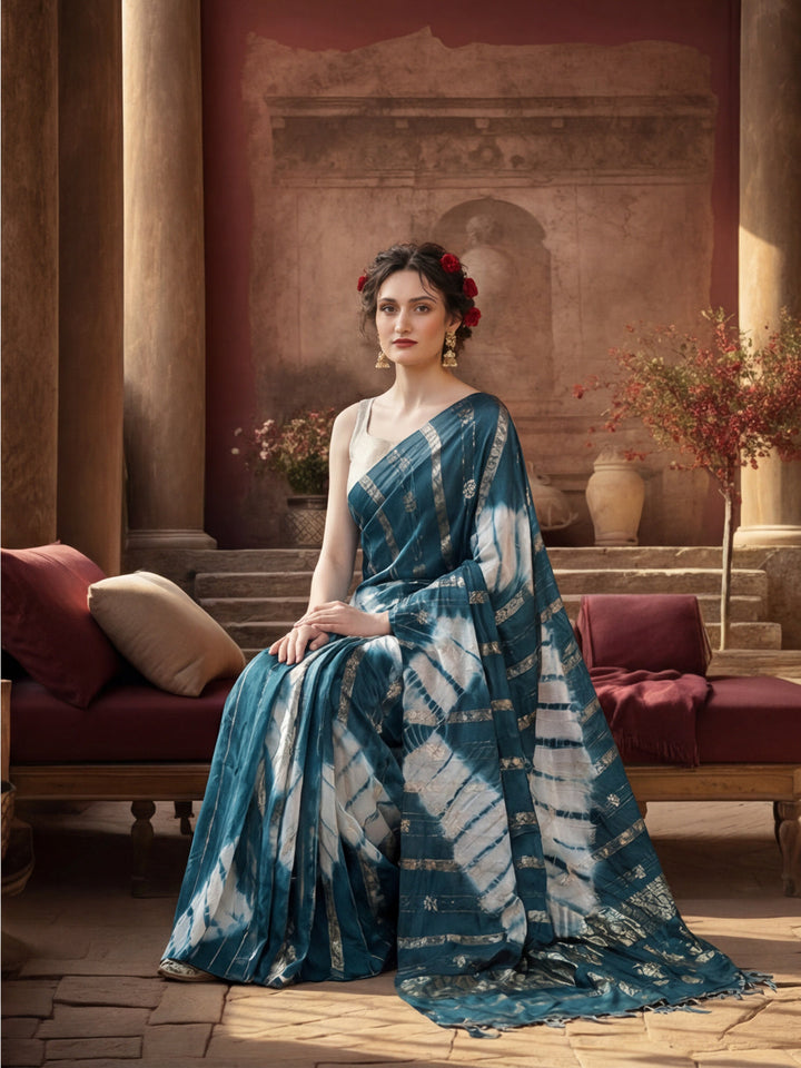 Banarasi Zari Woven Cotton Blend Saree