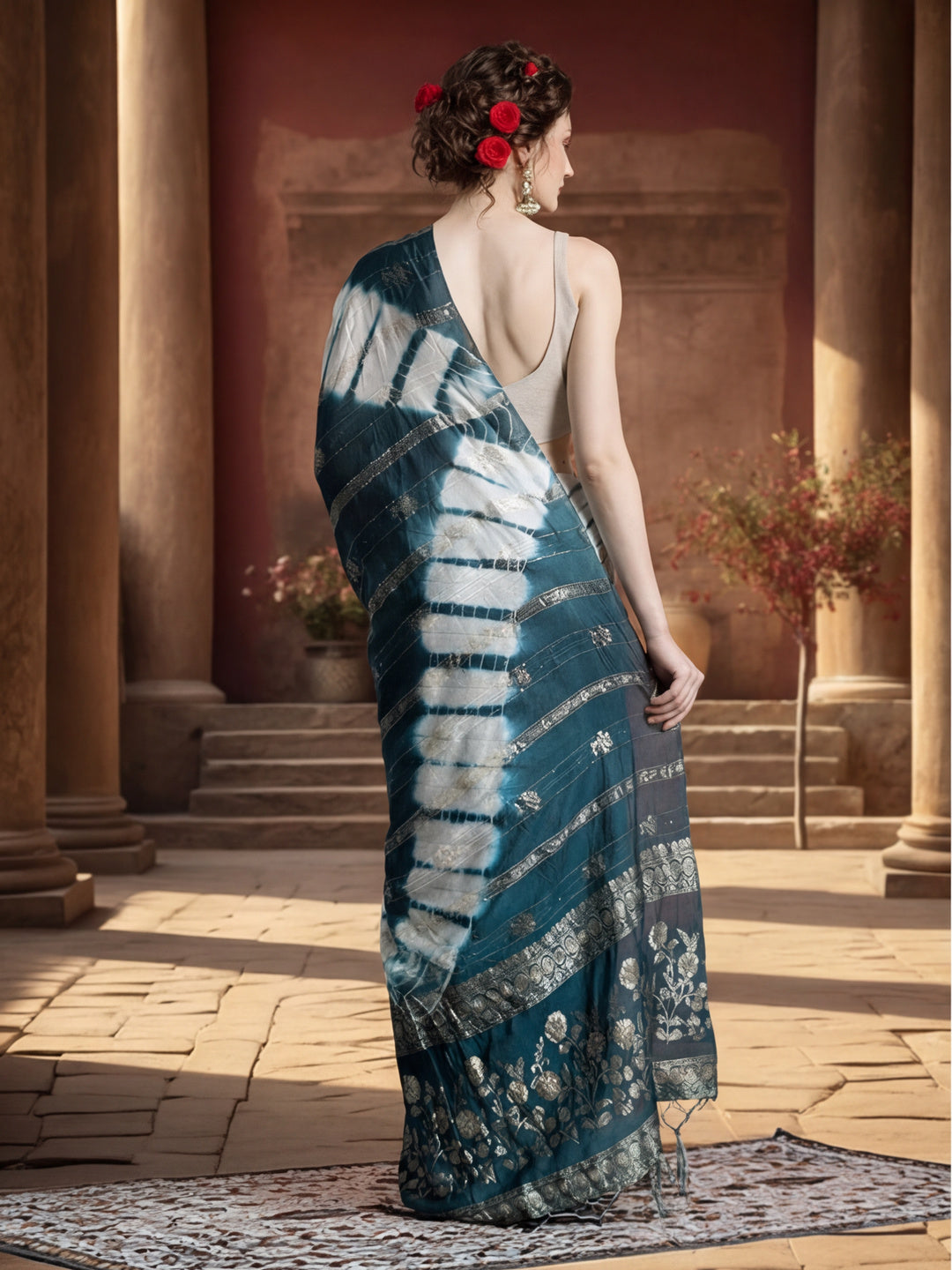 Banarasi Zari Woven Cotton Blend Saree