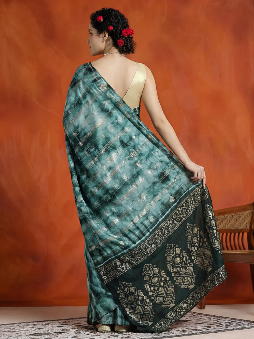 Banarasi Zari Woven Cotton Blend Saree