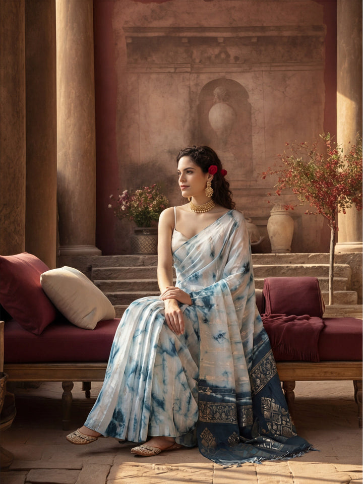 Banarasi Zari Woven Cotton Blend Saree