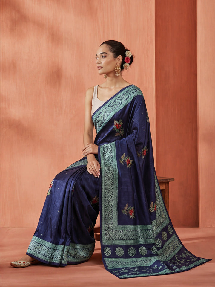 Art Silk Floral Printed Festive Saree