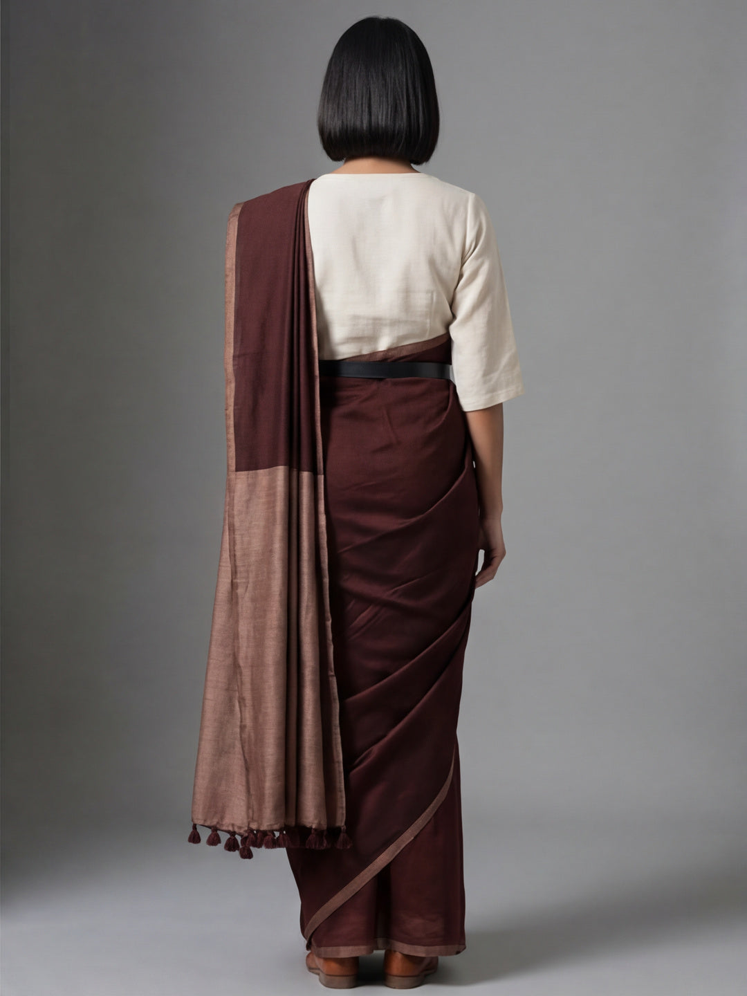 Solid Pure Cotton Saree with Unstiched Blouse