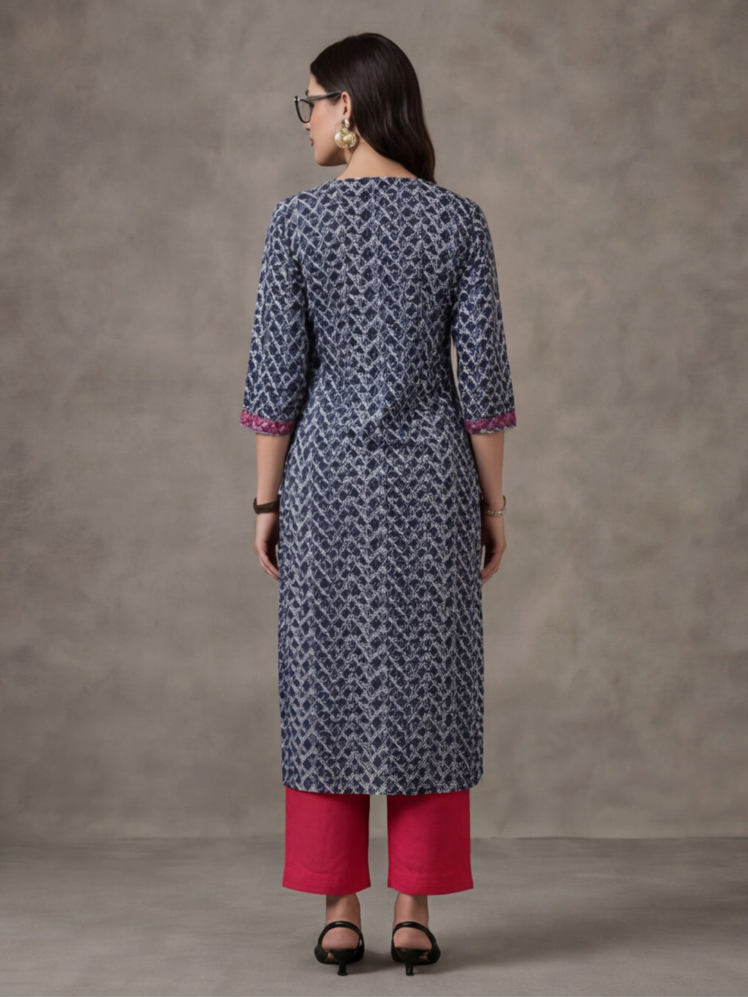 Floral Printed Straight Pure Cotton Kurta