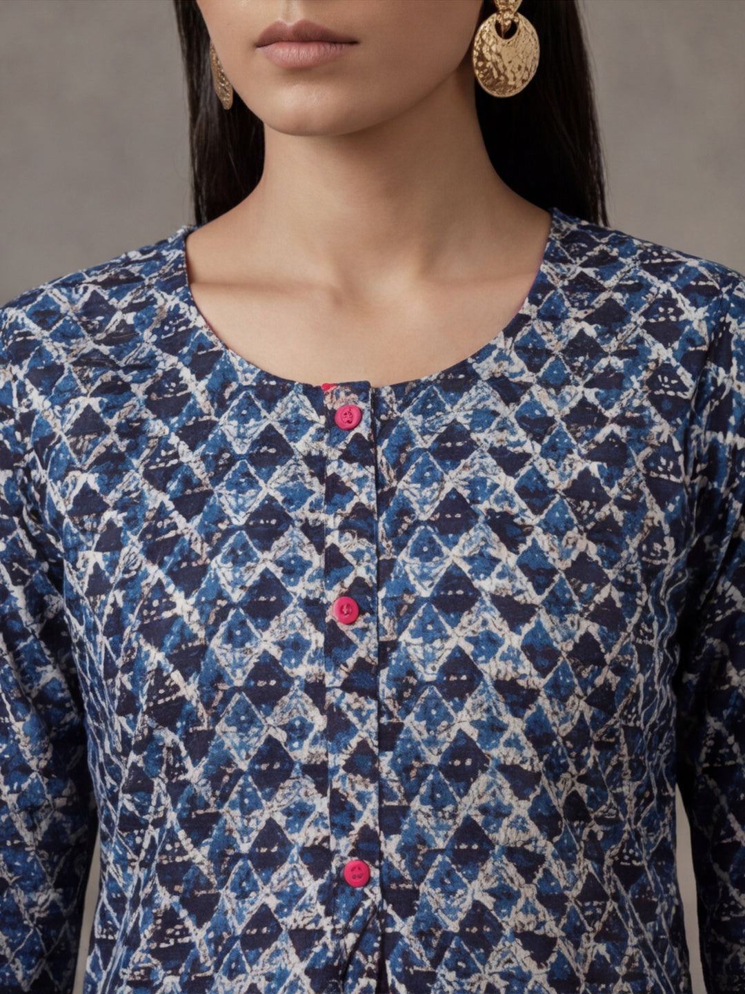 Floral Printed Straight Pure Cotton Kurta