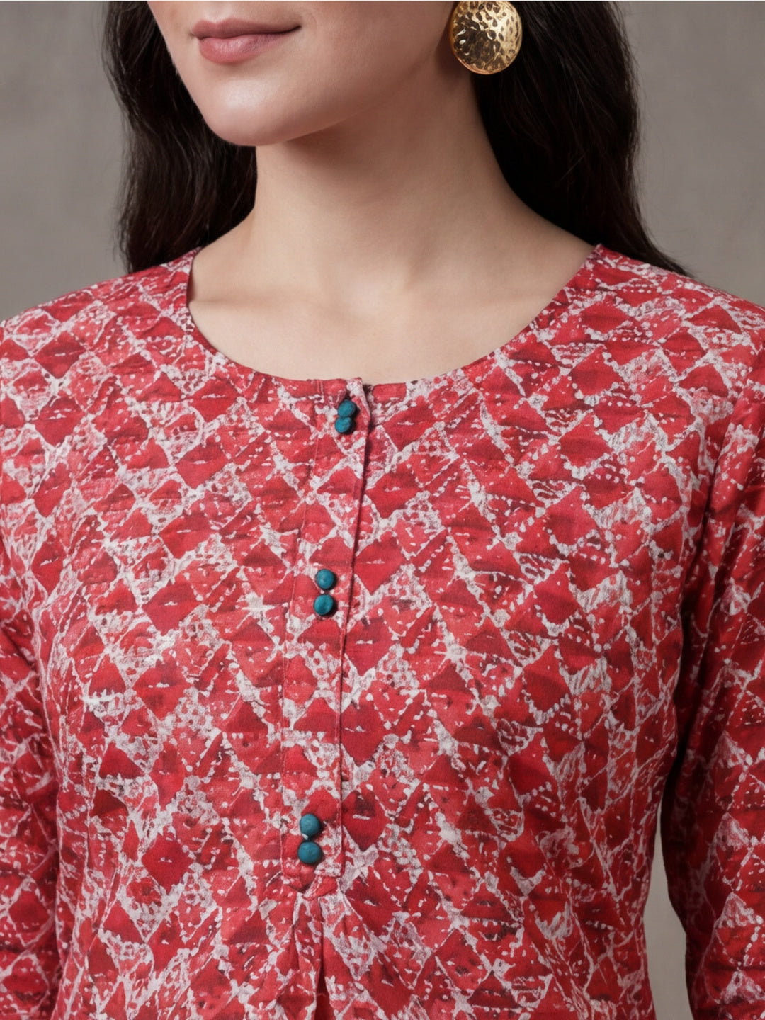 Floral Printed Straight Pure Cotton Kurta