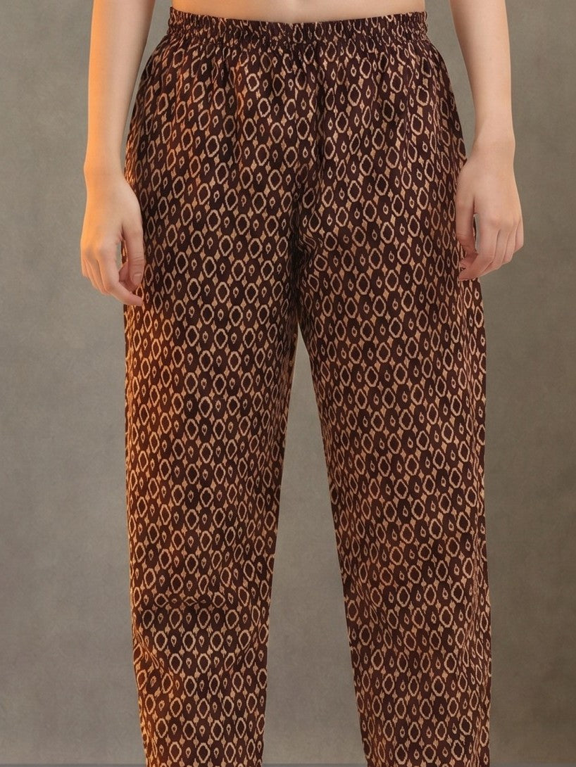 Floral Embroidered Straight Kurta & Trousers Sets