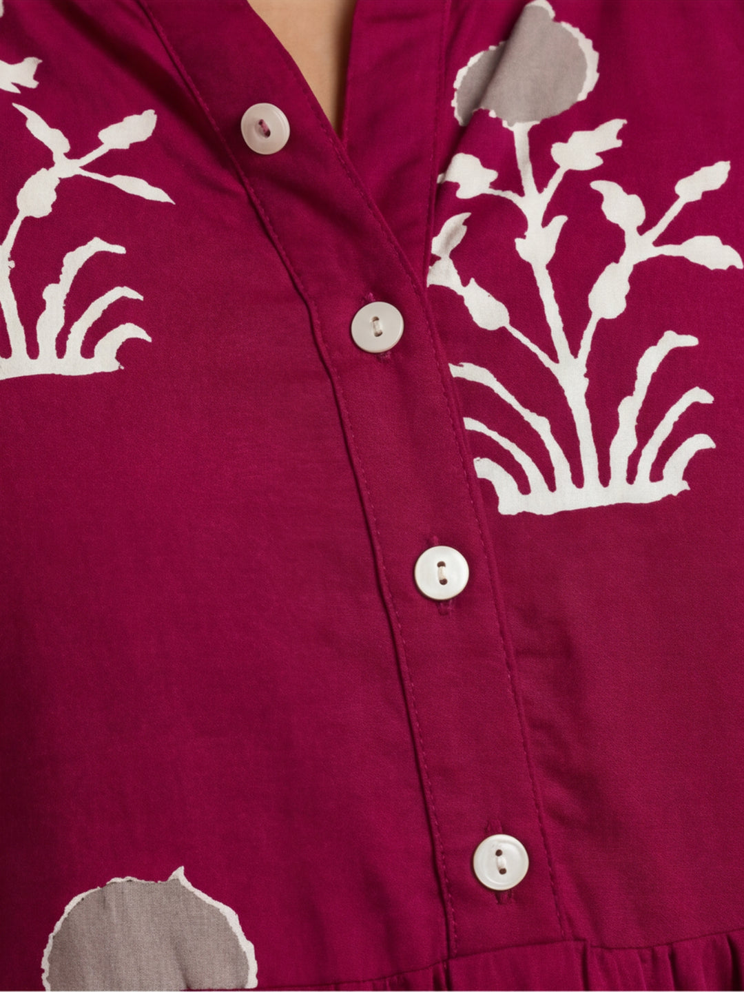 Floral Printed A-Line Tiered Ethnic Dress