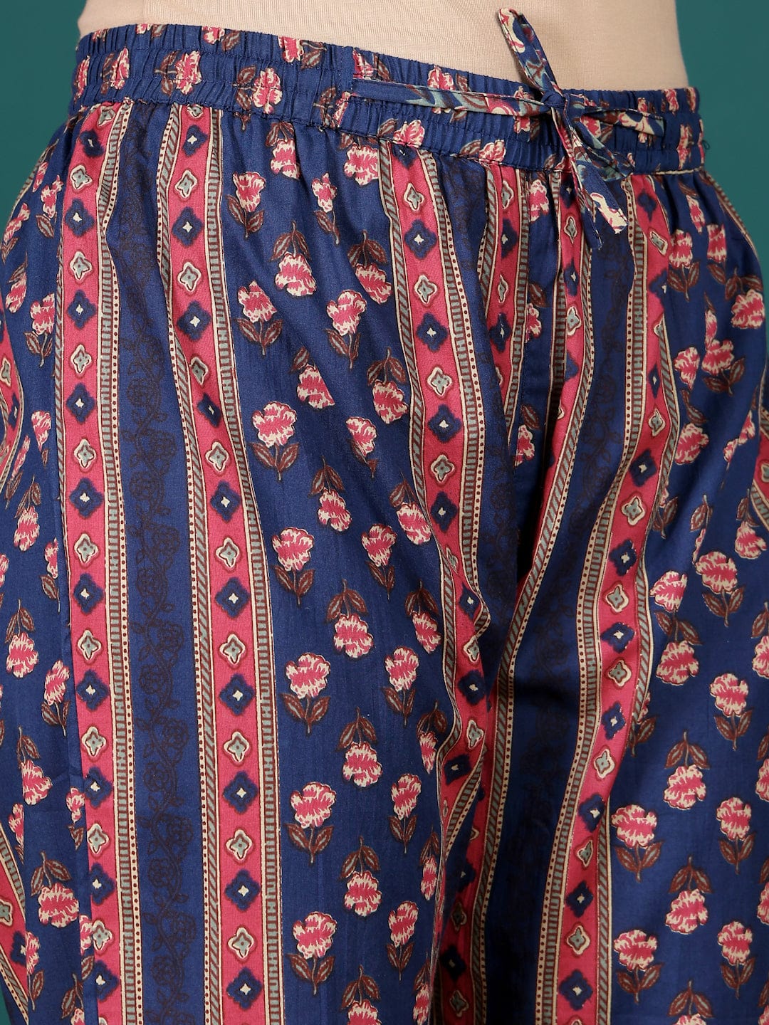 zeyvelle Women Floral Printed Angrakha Anarkali Kurta With Trouser & Dupatta